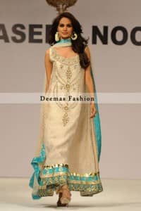 Beige A Line Designer Wears Dress