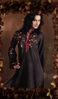 Stylish Black Embroidered Kurta Dress