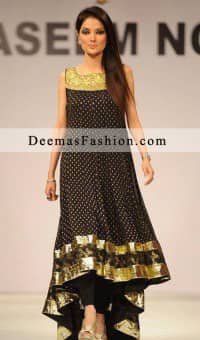 Black Back Tail Anarkali Frock