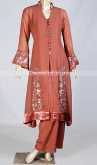 Rust A-Line Front Open Shirt