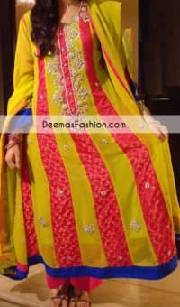yellow-bright-pink-multi-pannel-anarkali-frock1