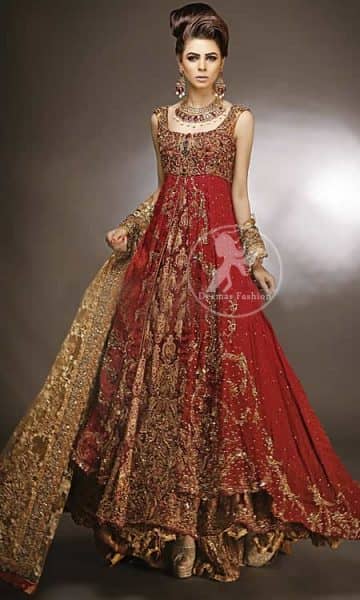 double layer long gown