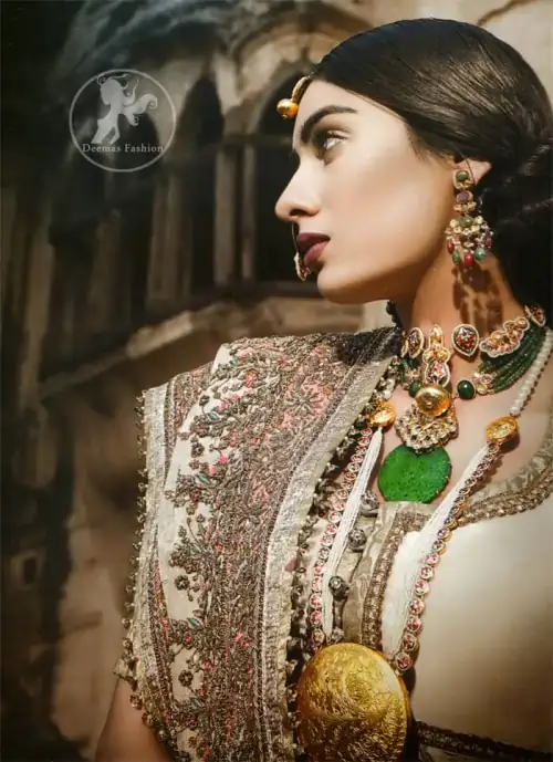 Designer Wear Dress - Off white Bridal Lehenga Choli