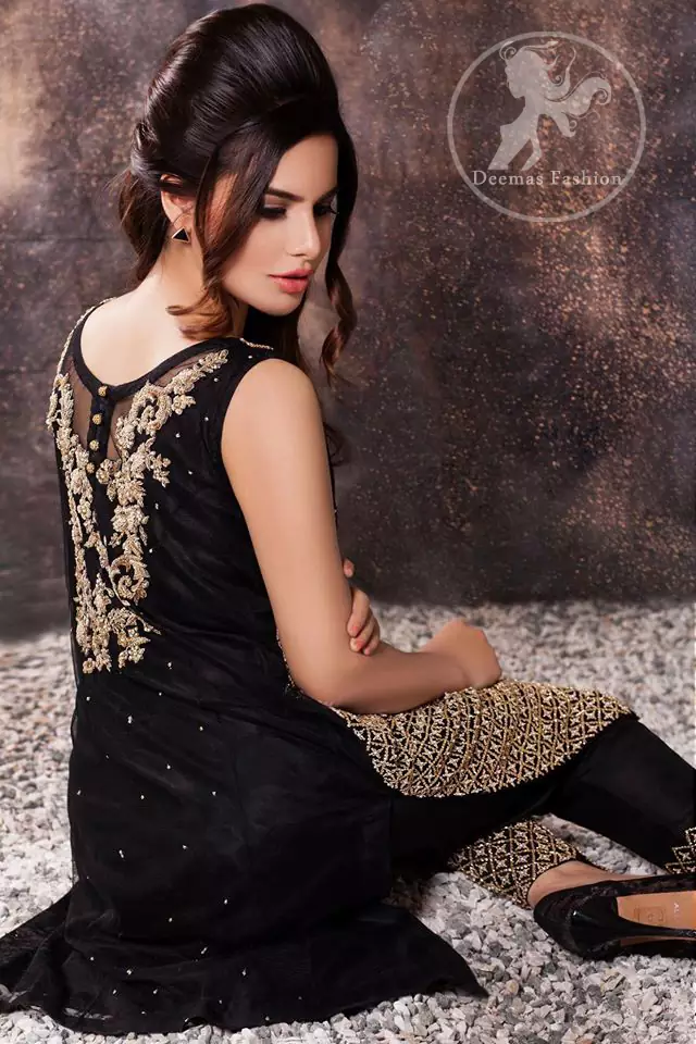 Black Pakistani Dress Cigarette Pants & – ISTEHYA