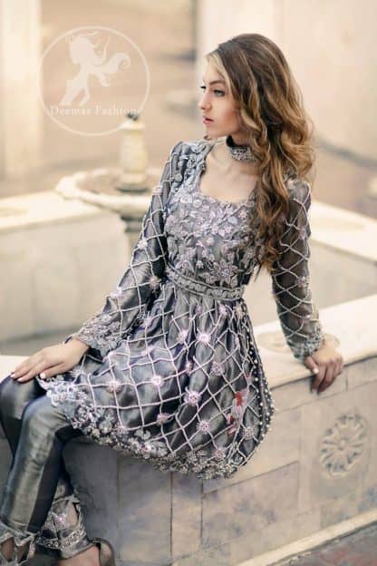 short frock with straight pants