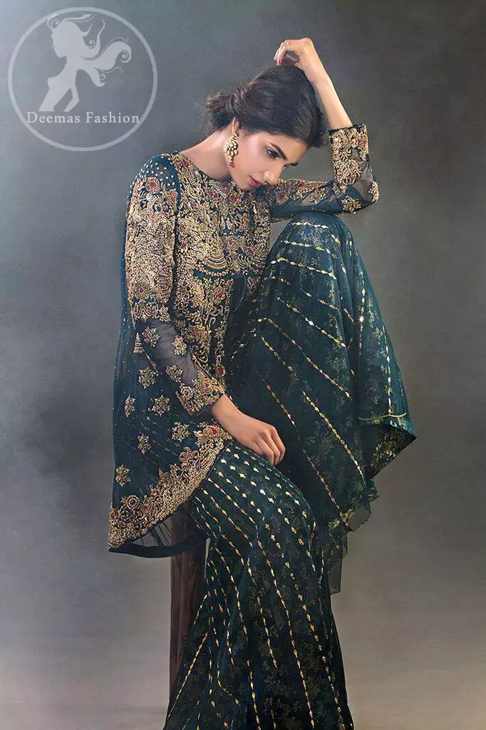 Sharara designs outlet with short frock