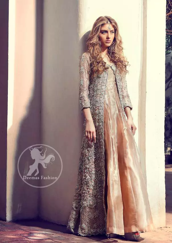 Lehenga And Front Open Gown Pakistani Wedding Dress Bridal