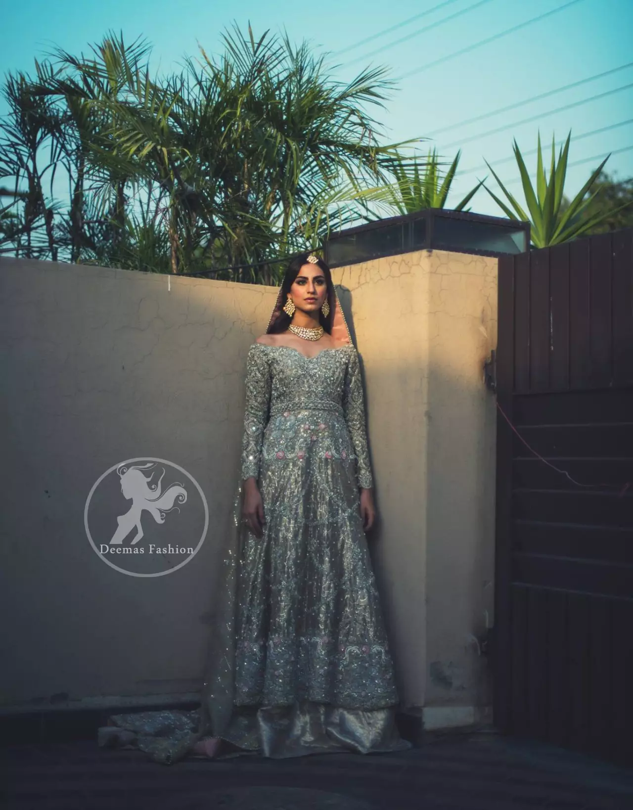 The frock has been adorned with a fully embroidered bodice. The frock features beautiful and fabulous embellishment front and back. The dress contains a working border on the hemline. Compliment with embellished waist belt. Dupatta has a four-sided embroidered border.