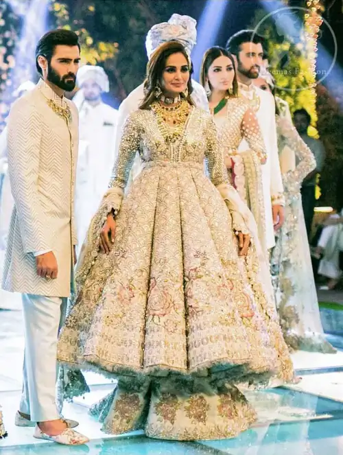 Almond Frock Embroidered Palazzo