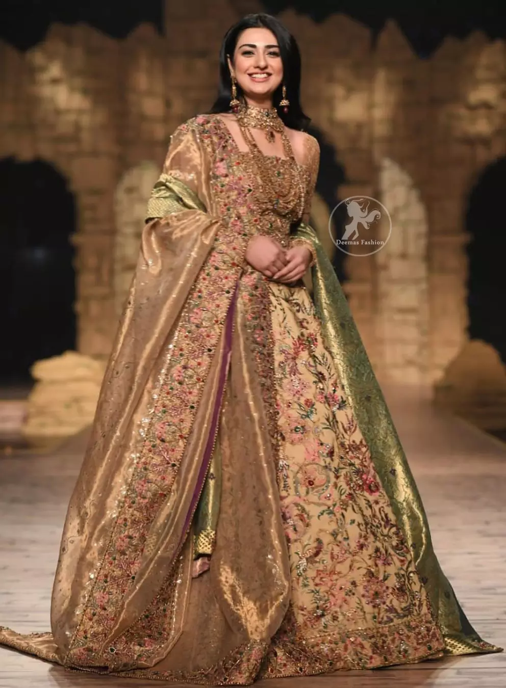 Pakistani Engagement Dress - Lilac Blouse - Can-Can Lehenga