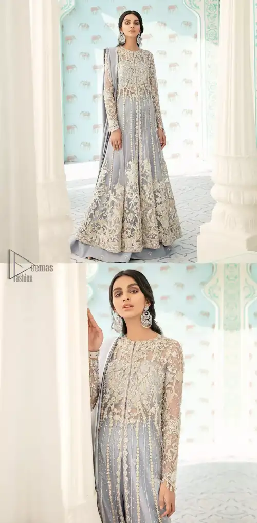 You are all set to make a lasting impact with the divine royalty of this dress. This artisan piece includes