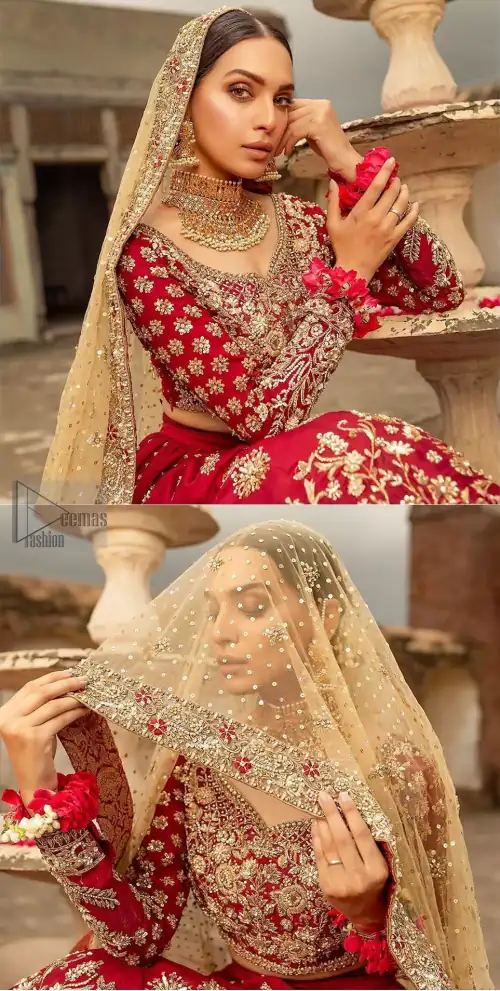 Our deep red bridal dress will make your special day even more perfect. Infused with classical glamour. Strike a breathtakingly