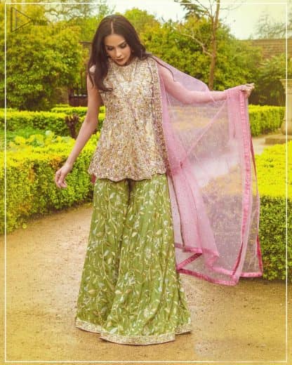 short frock with sharara 2019
