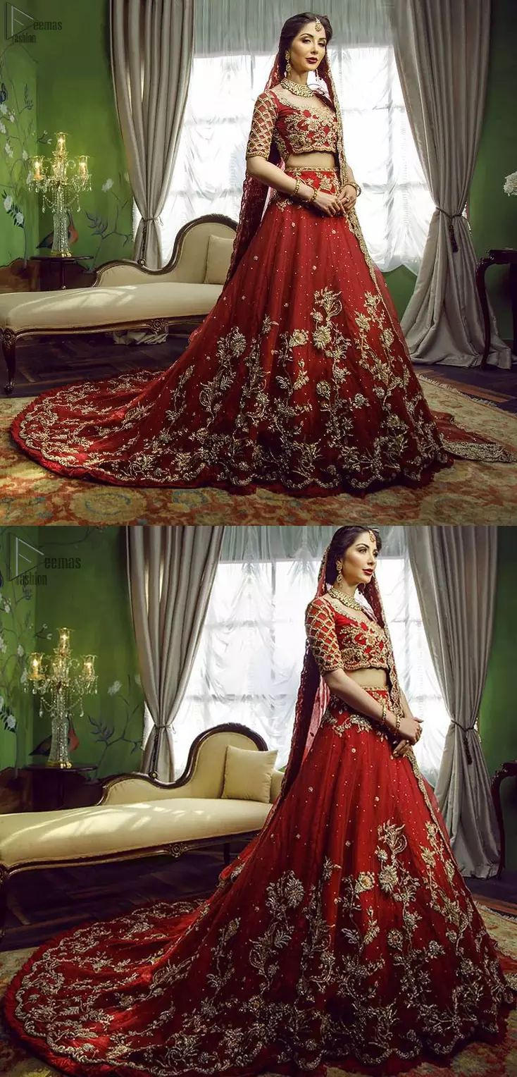 This signature Blouse and lehenga crafted with Velvet featuring hand embroidery with elegant zardozi work.