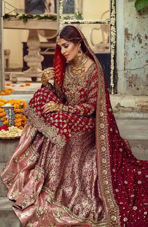 Bridal sharara red store colour