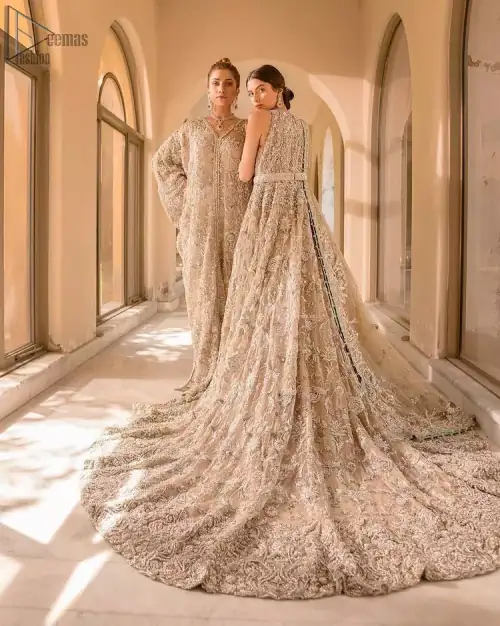 Your graceful personality demands a royal touch, which is why the Fawn Back Train Maxi ensures imperial distinctiveness. As per