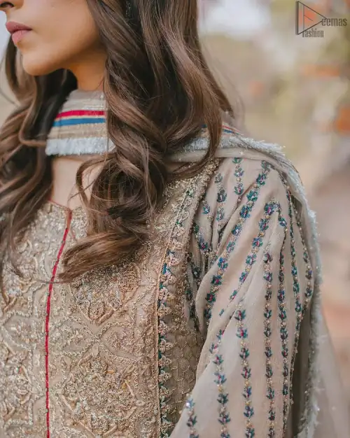 Light Gray Long Shirt Sharara – Dupatta