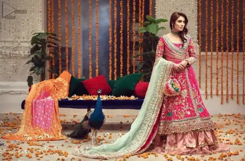 Pink Angrakha Frock – Ruffled Lehenga
