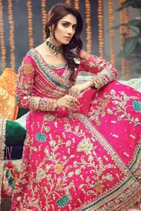 Pink Angrakha Frock – Ruffled Lehenga