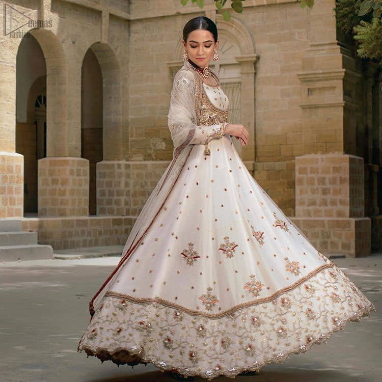 Ivory Pishwas Frock – Dupatta