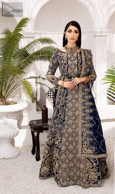 Navy Blue Maxi – Dupatta