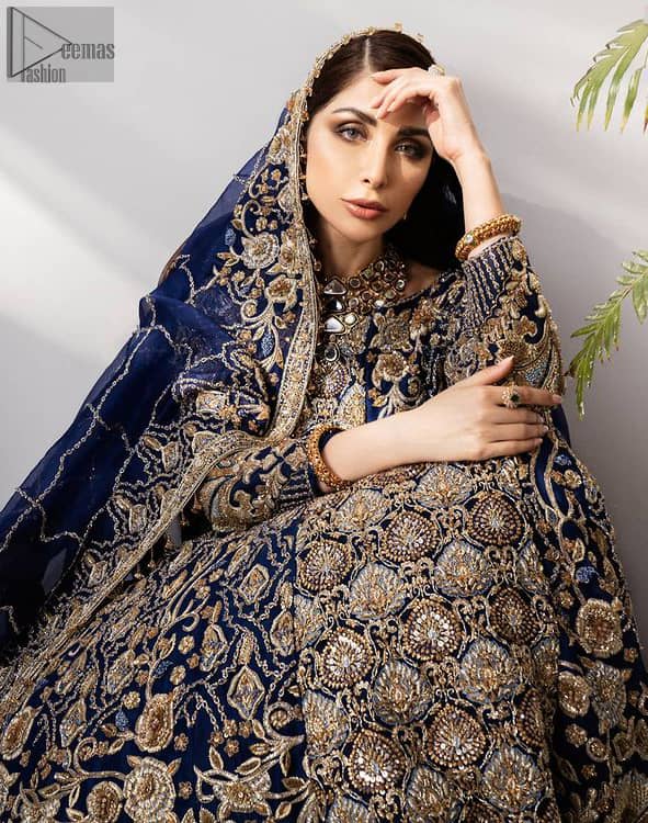 Navy Blue Maxi – Dupatta