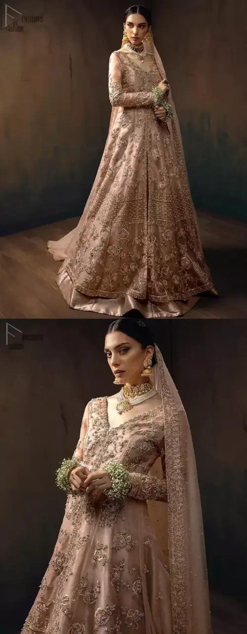 Pictured in a fabulous outfit, Chic and sophisticated perfectly describe this simply stunning wedding dress. The shirt is meticulously embellished