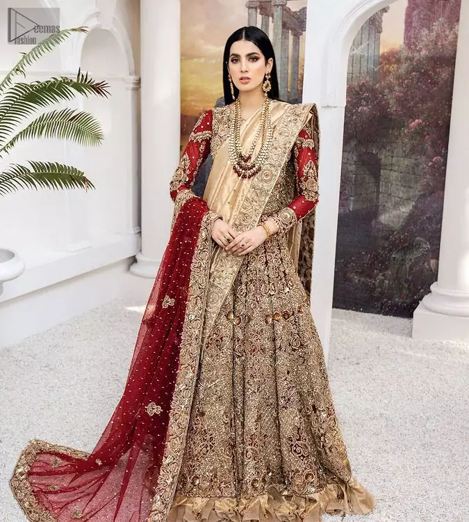 Dominated with unparalleled charm and beauty, the full-sleeved Red Frilled Lehenga Blouse is a traditional mixture of royalty and grandiose.