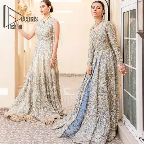 Something to blue about!. Trust on DeemasFashion to bring the magic of light blue colour for you on your walima