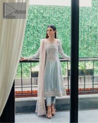 Light Blue Frock – Straight Pants - Image 2
