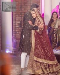 Maroon Traditional Pishwas – Lehenga Dupatta - Image 1