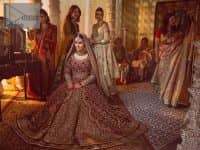Maroon Traditional Pishwas – Lehenga Dupatta - Image 4