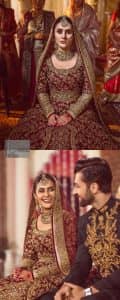 Maroon Traditional Pishwas – Lehenga Dupatta - Image 12