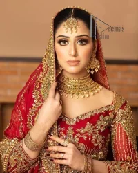 Antique Work Maroon Blouse Lehenga - Image 3