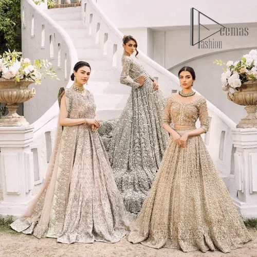 If you are getting married, you need a quality outfit. So, DeemasFashion presents this nikah outfit for you in fawn