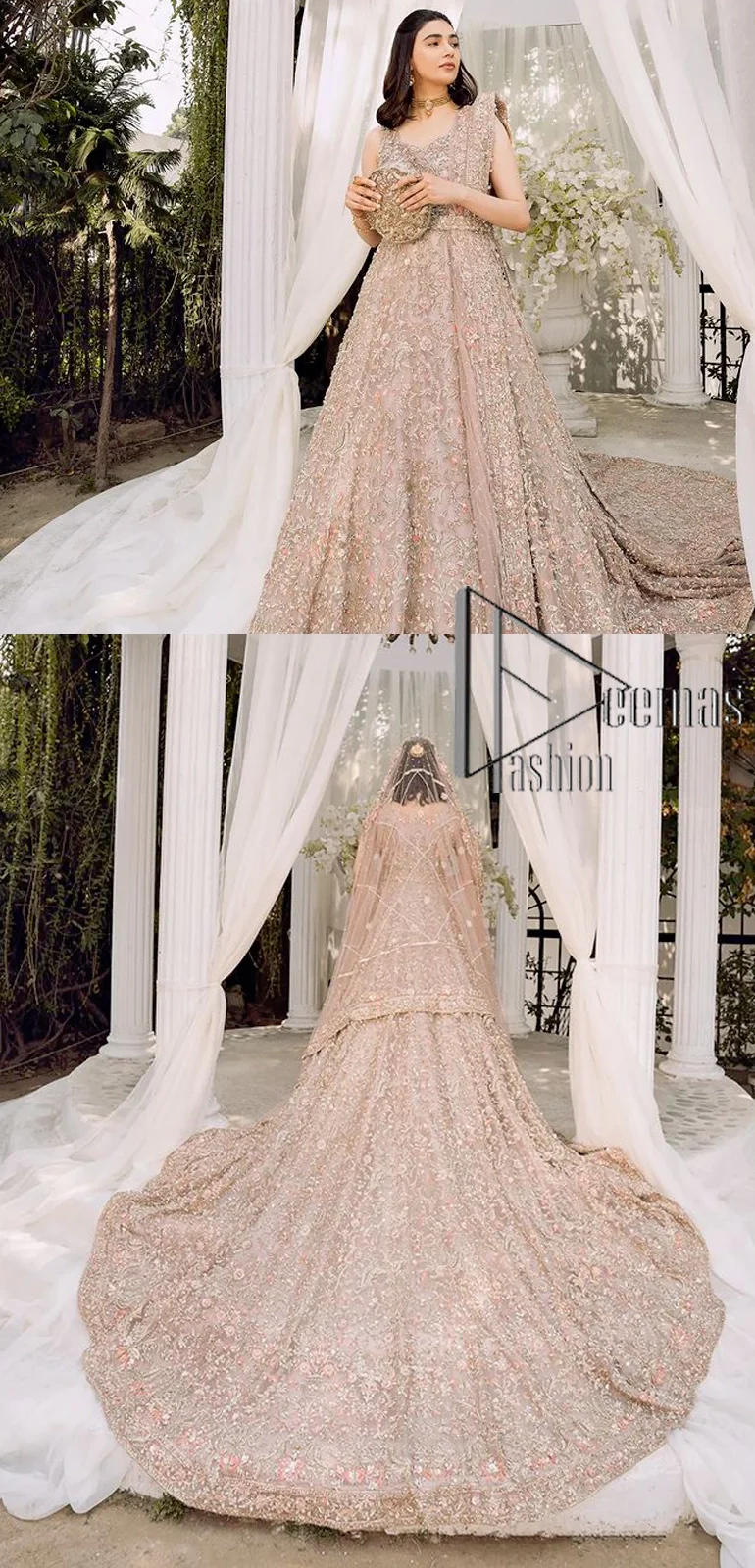 Details more than 194 rose gold walima dress