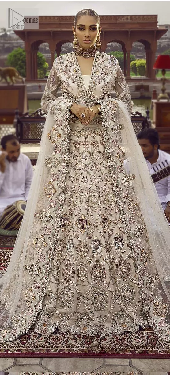 white nikah lehenga