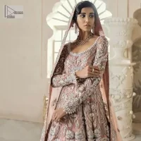 Peach Blouse – Floor Length Lehenga – Dupatta - Image 2