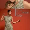 Celebrate your party events with DeemasFashion. An olive green shirt in tissue fabric, hand embellished with dabka, nakshi, cut dana, Resham, Swarovski, Mukesh, sequin and Kundan. A heavily embellished bodice featuring floral patterns all over to make your party event marvellous and shiny. The following heavy shirt is enhanced with V shape neckline along the sleeveless style. The bottom of the shirt has handsome fringes to give you a charming and splendid look.