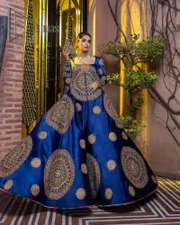 Royal Blue Fit And Flare Maxi - Image 1