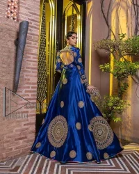 Royal Blue Fit And Flare Maxi - Image 2