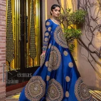 Royal Blue Fit And Flare Maxi - Image 3