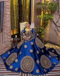Royal Blue Fit And Flare Maxi - Image 4