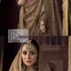 This alluring outfit is surely any girl’s dream. The hazel blouse is a magnificent choice which is ornamented with golden embroidery that wins everyone's hearts at the very first glance. It is further intensified with tilla, dabka, kora, Kundan and stones. Hand-crafted details on the full sleeves of this beautiful nikah dress make it the epitome of beauty. It is coordinated with a lehenga which is decorated with the finest details that are your first priority for the wedding. The lehenga has a huge flare to fulfil the dreamy look. Complete this article with a dupatta that is adorned with four-sided embellished borders and sparkling sequins to make your day.