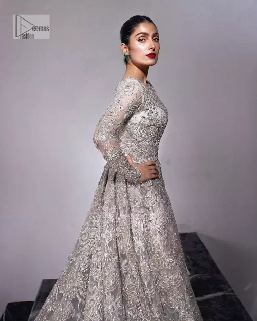 The trend of the back trains is still going strong as nikah wear - Here is the perfect one! This