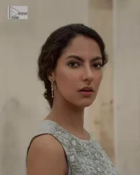 Steel Grey Front Open Gown – Straight Trousers - Image 3