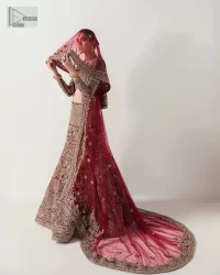 Wine Red Blouse – Fish Cut Lehenga n Dupatta - Image 4