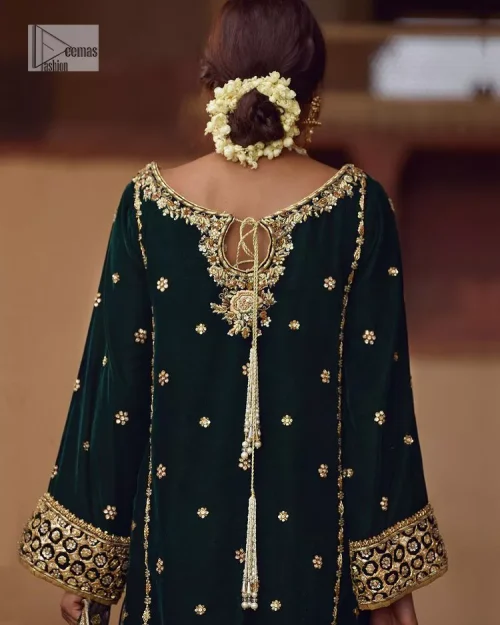 This outfit glam up in our detailed embroidered fabrics made to make you shine for every occasion. The black long