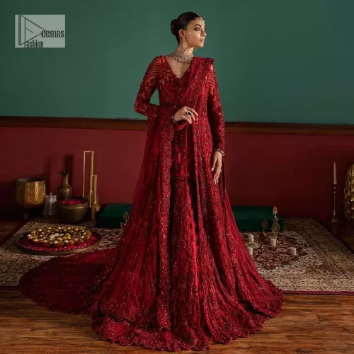 Deep red is just associated with love and romance! For a more lovely and romantic look on your big day