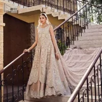 Fawn Front Open Scalloped Maxi – Sharara n Duaptta - Image 11